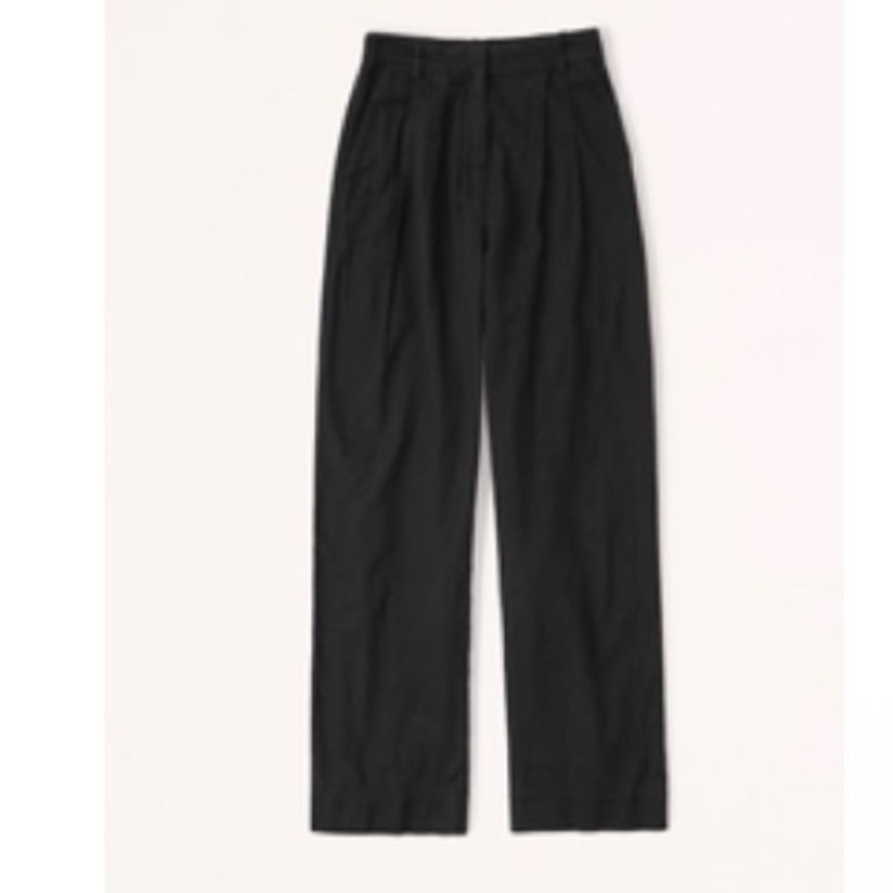 Abercrombie linen tailored wide-leg trousers XS